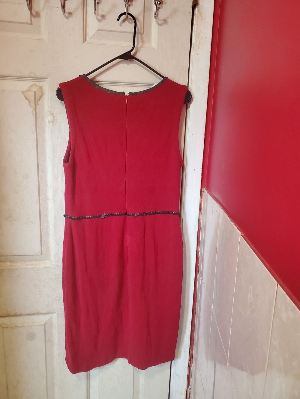 Talbots Red Dress. Large. - Picture 4 of 6